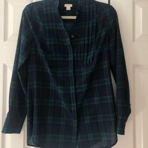 J Crew Tartan blouse